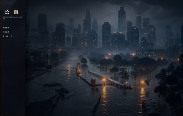 标题画面：雨下了三十天的城市